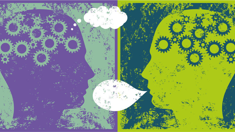 Illustration Diskussion/ Köpfe